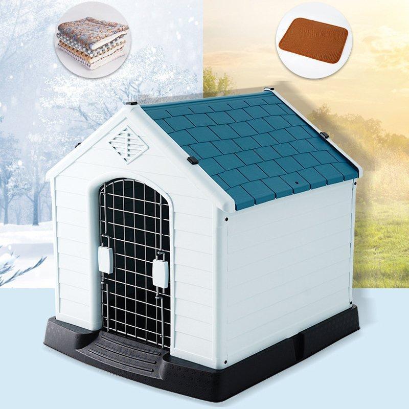 大型犬 ドッグ 犬舎 犬小屋 ハウス おうち 屋外 野外 庭用 プラス ティック製 プラスチック 防水 通気性 ドア無し 大型犬 ドア無し Q1168642236(10304円)
