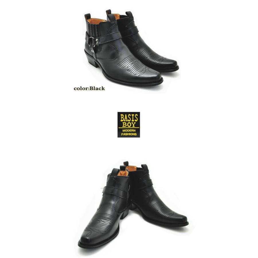 甲ステッチ入り/ブーツ メンズブーツ ウェスタンブーツ ショートブーツ