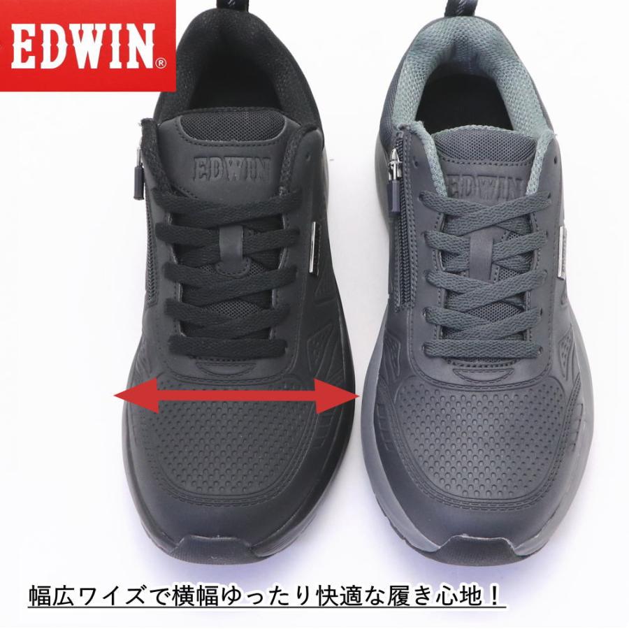 EDWIN シューズ EDWIN メンズ ウォーキングシューズ 蒸れない 防水 透湿 幅広