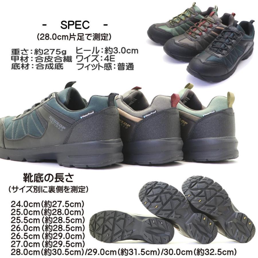 DUNLOP（ダンロップ） 防水 軽量 幅広 4E スニーカー メンズ