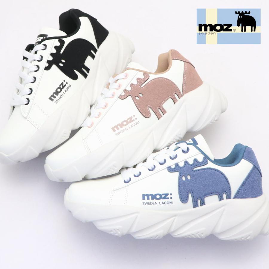 moz（モズ） 即納 レディース 厚底 スニーカー レースアップ