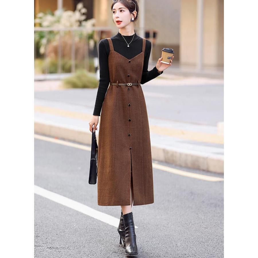 ワンピース 卒業式 セットアップ レディース 秋冬 ジャンパースカート