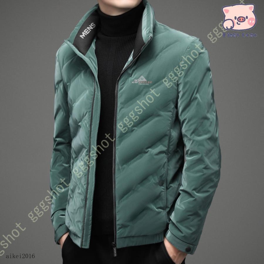 ダウンジャケット メンズ 軽量 中綿 フード付き 中綿コート ショート丈