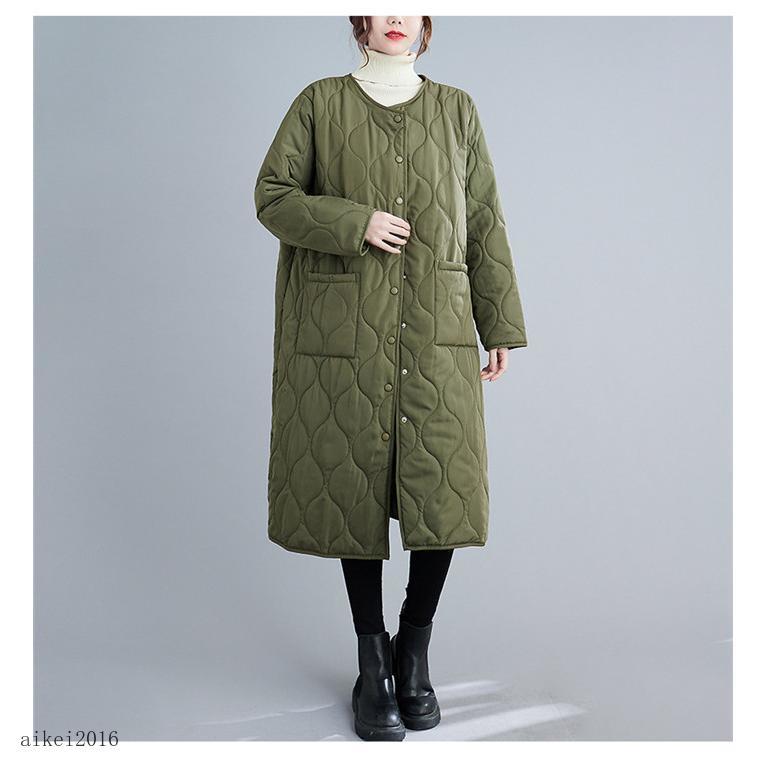 キルティングコート レディース ロングコート 中綿コート コート