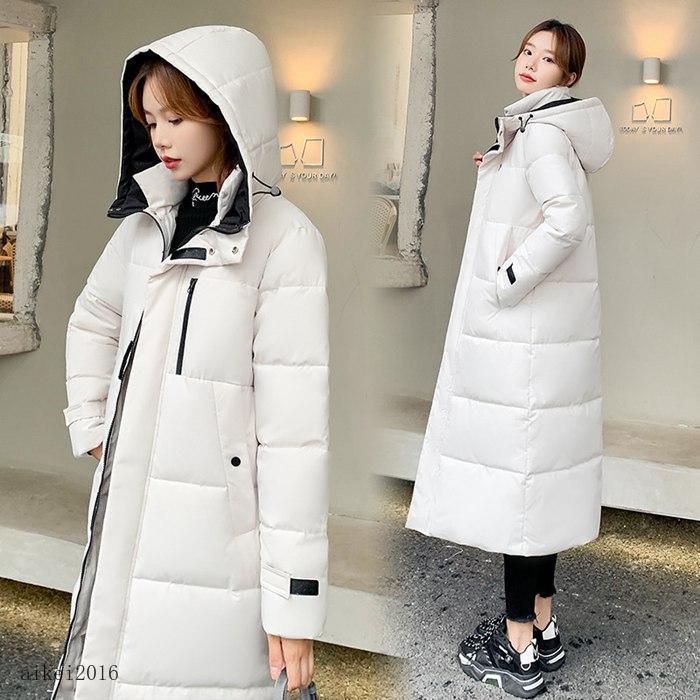 中綿コート レディース ロングコート ロング丈 ベンチコート フード