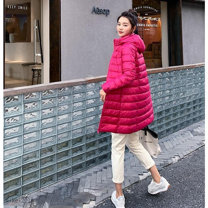 軽量ダウンジャケット中綿コート ダウン風コート レディース ロング丈