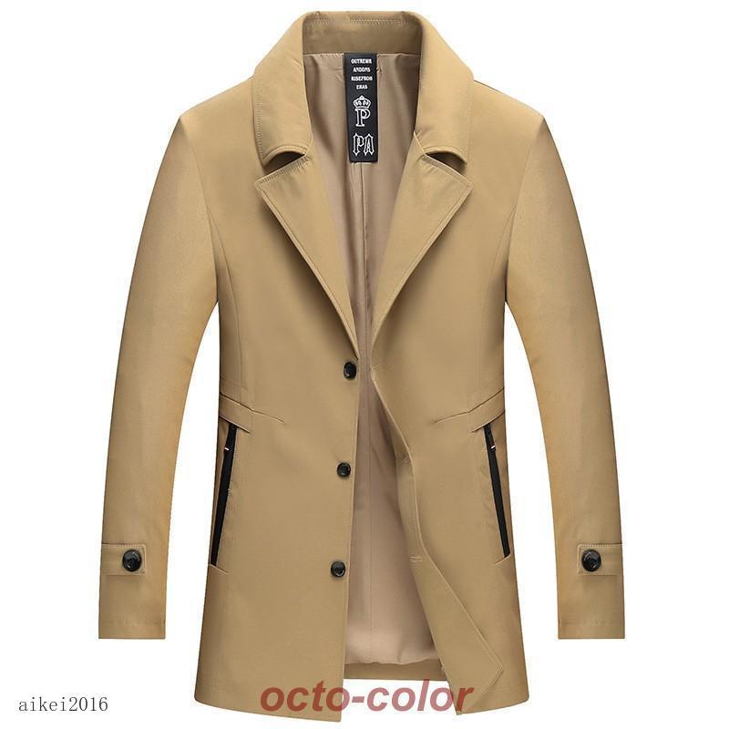 トレンチコート メンズ 無地 ビジネス対応 カジュアル 通勤 秋物