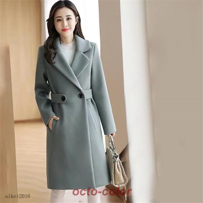 トレンチコート レディース スプリングコート オシャレ 膝丈 アウター