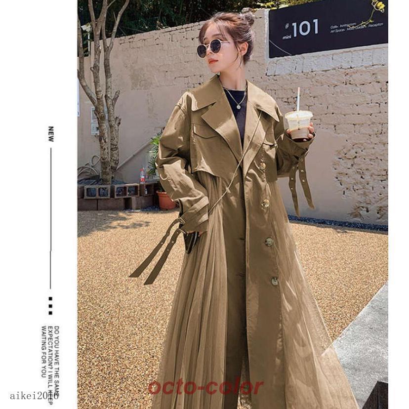 トレンチコート レディース スプリングコート 春 秋 フレア裾 バック