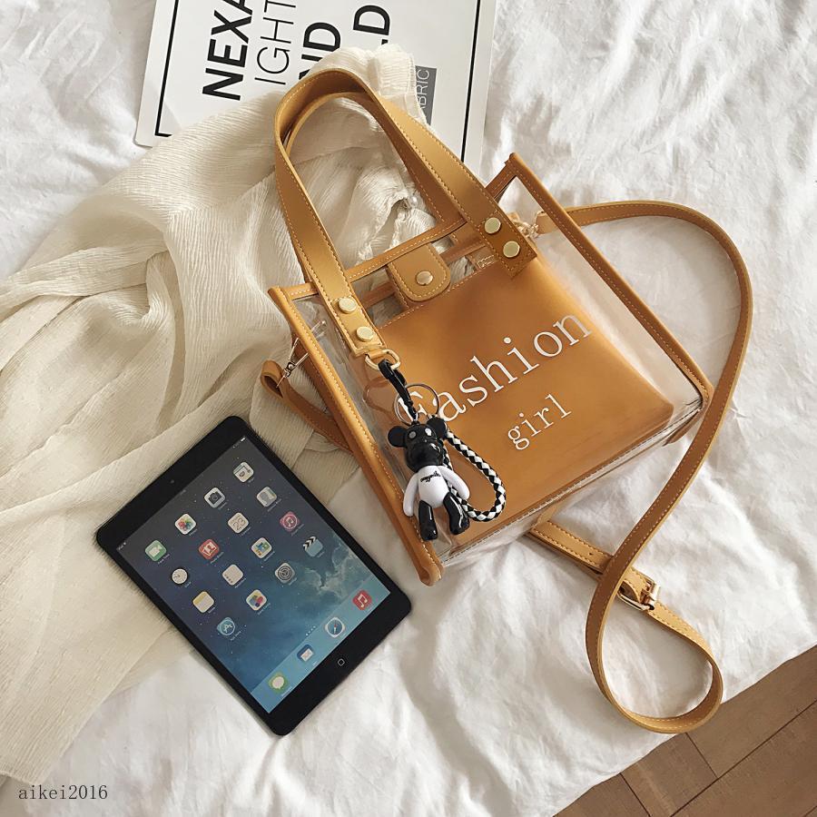 クリアバッグ 透明バッグ トートバッグ ポーチ付き 母子バッグ