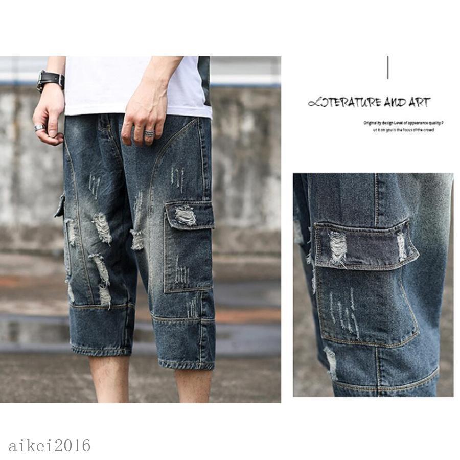 クロップドパンツ メンズ 七分丈 ハーフパンツ カーゴパンツ