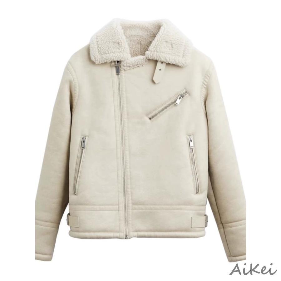 ムートンジャケット メンズ ボアジャケット ブルゾン ボア あったか