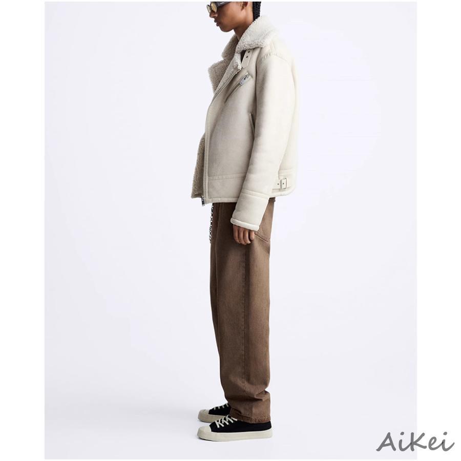 ムートンジャケット メンズ ボアジャケット ブルゾン ボア あったか