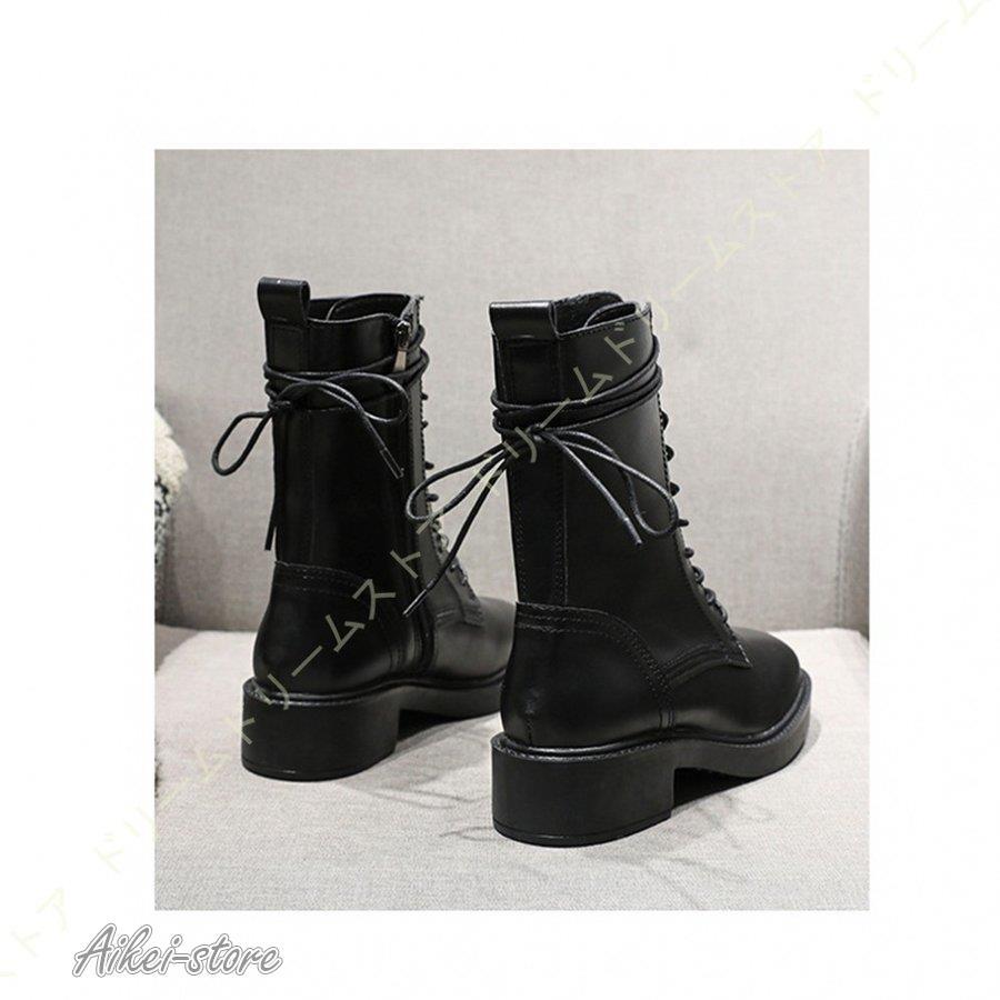 ショートブーツ ブーツ レディース 編み上げブーツ レースアップブーツ