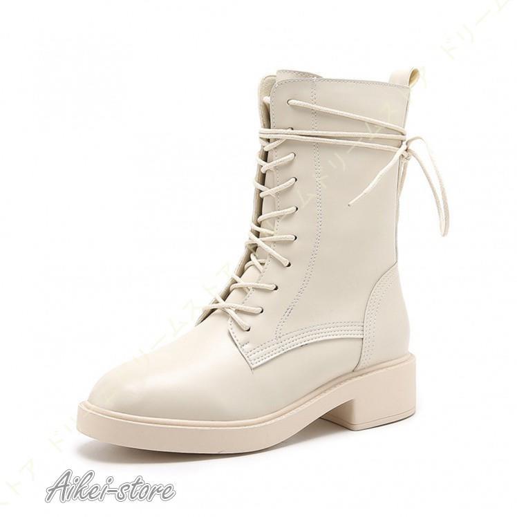 ショートブーツ ブーツ レディース 編み上げブーツ レースアップブーツ