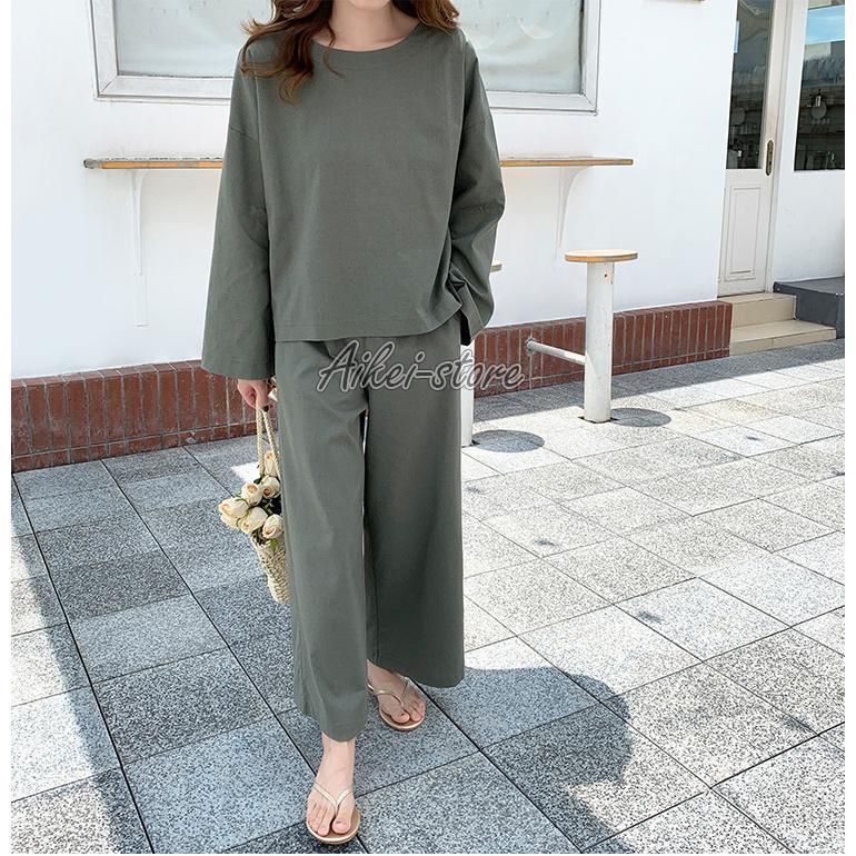 セットアップ レディース 春秋 長袖セットアップ カジュアル2点