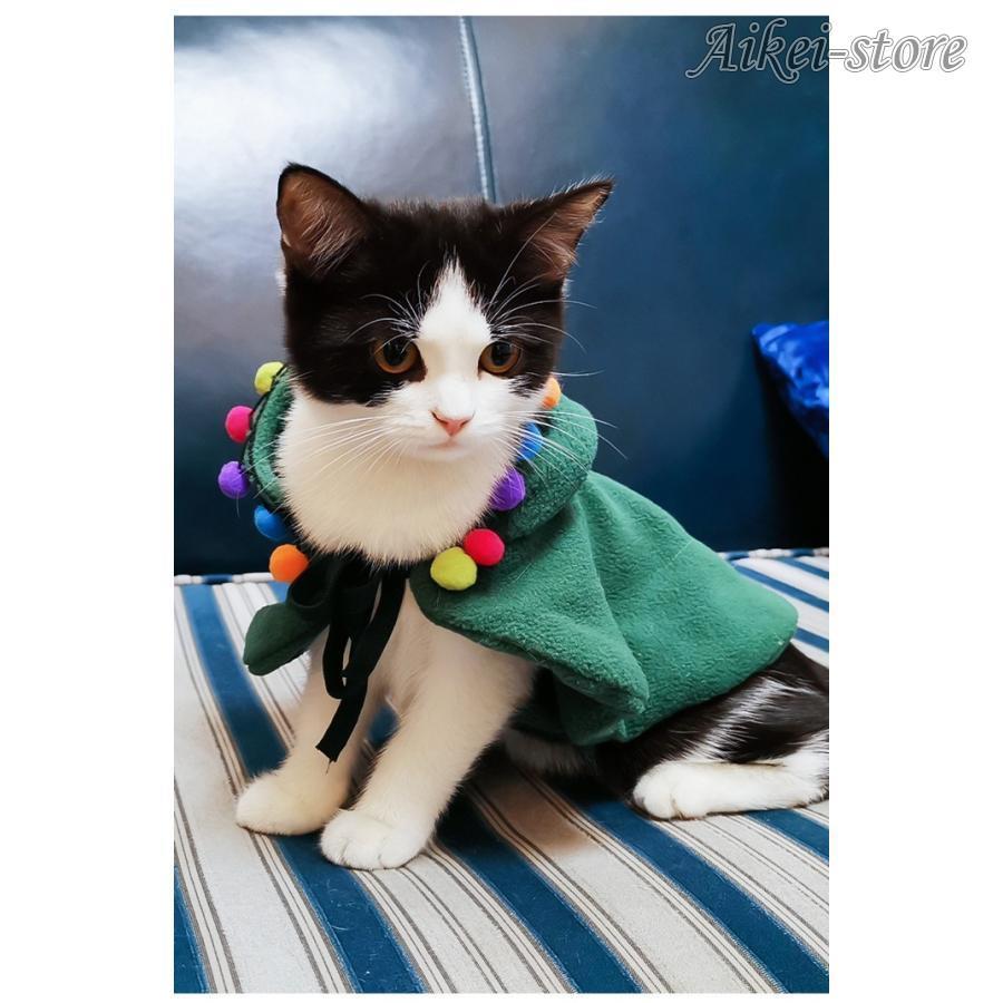 ペット クリスマスマント 猫 犬 クリスマス ケープ 飾り付け コスプレ 衣装 マント 仮装 コスチューム ペット服 猫服 犬服 可愛い｜aikei2016｜08