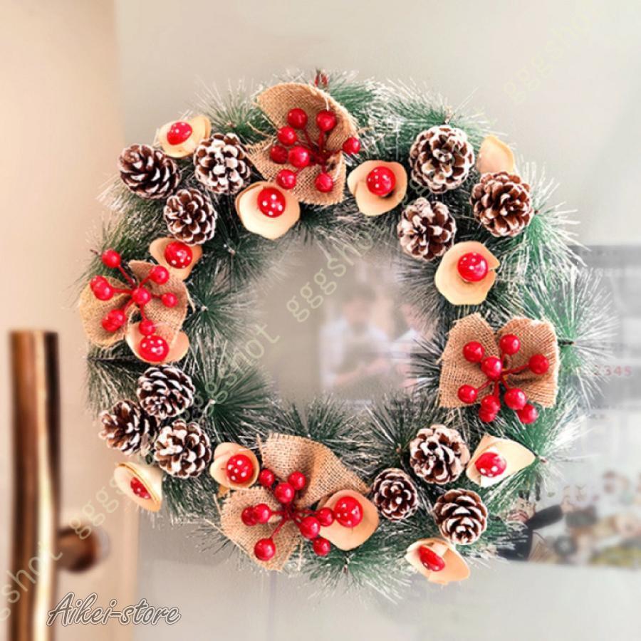 クリスマスリース クリスマス花輪 豪華 松ぼっくり 松かさ