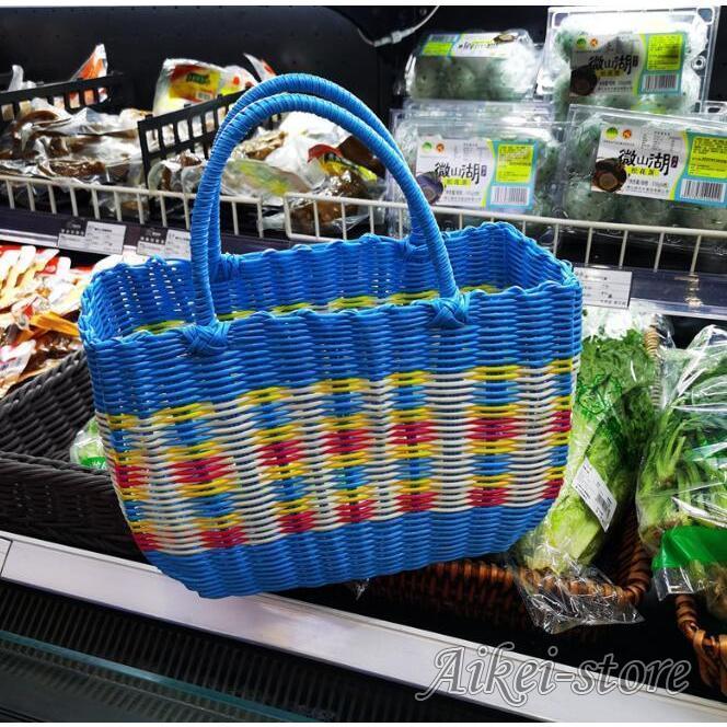 かごバッグ レディース 雑貨 バッグ ランチバッグ バスケットL