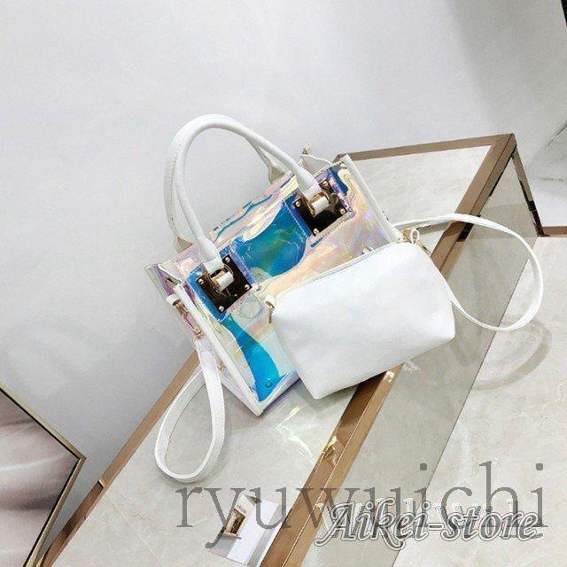 透明バッグ ビニールバッグ スケルトン ショルダーバッグ クリア