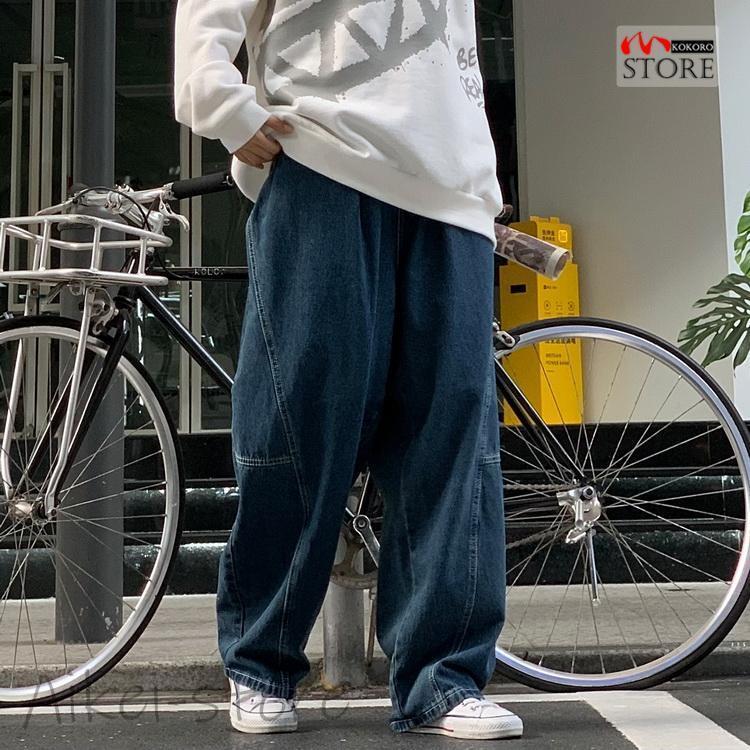 バギーパンツ ジーンズ メンズ レディース デニムパンツ ワイド バギーパンツ ジーンズ メンズ レディース デニムパンツ ワイド