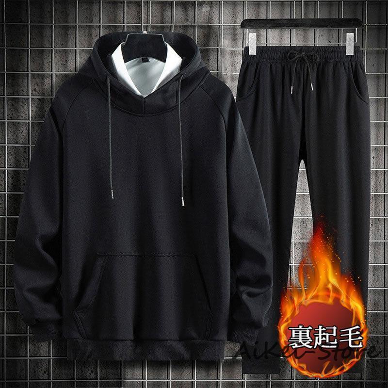セットアップ メンズ 裏起毛 ジャージ スウェット 上下セット フード