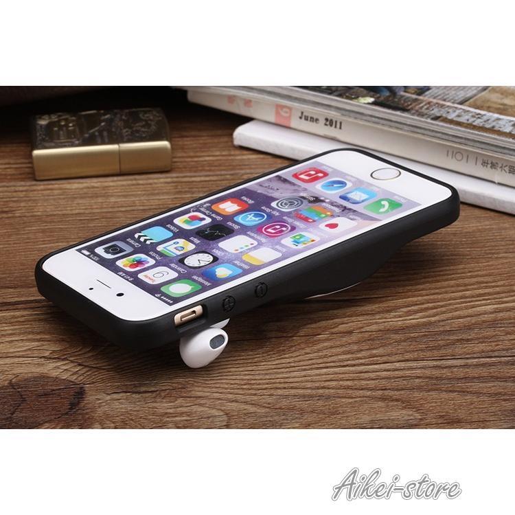 スマホケース iPhoneケース イヤホンホルダー付き イヤホン巻き取り