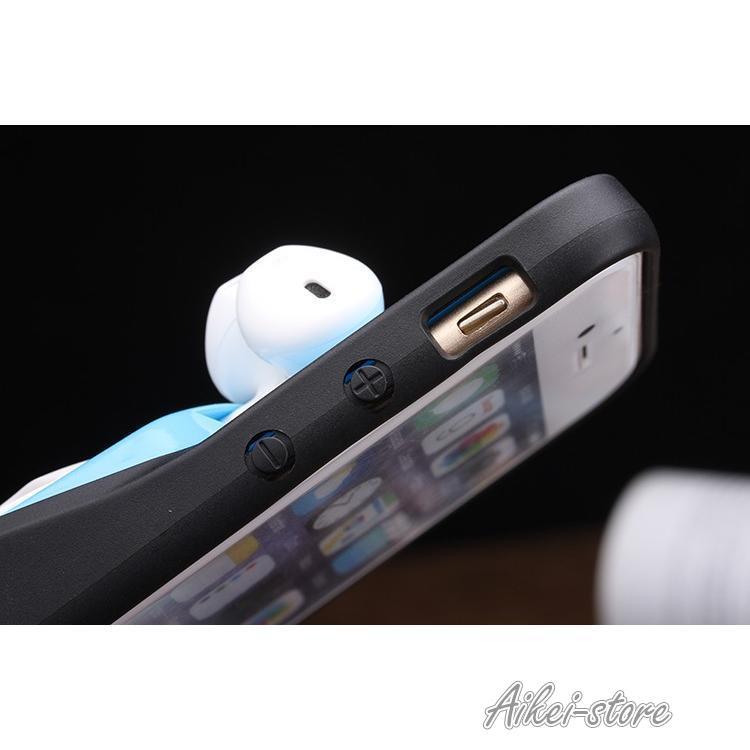 スマホケース iPhoneケース イヤホンホルダー付き イヤホン巻き