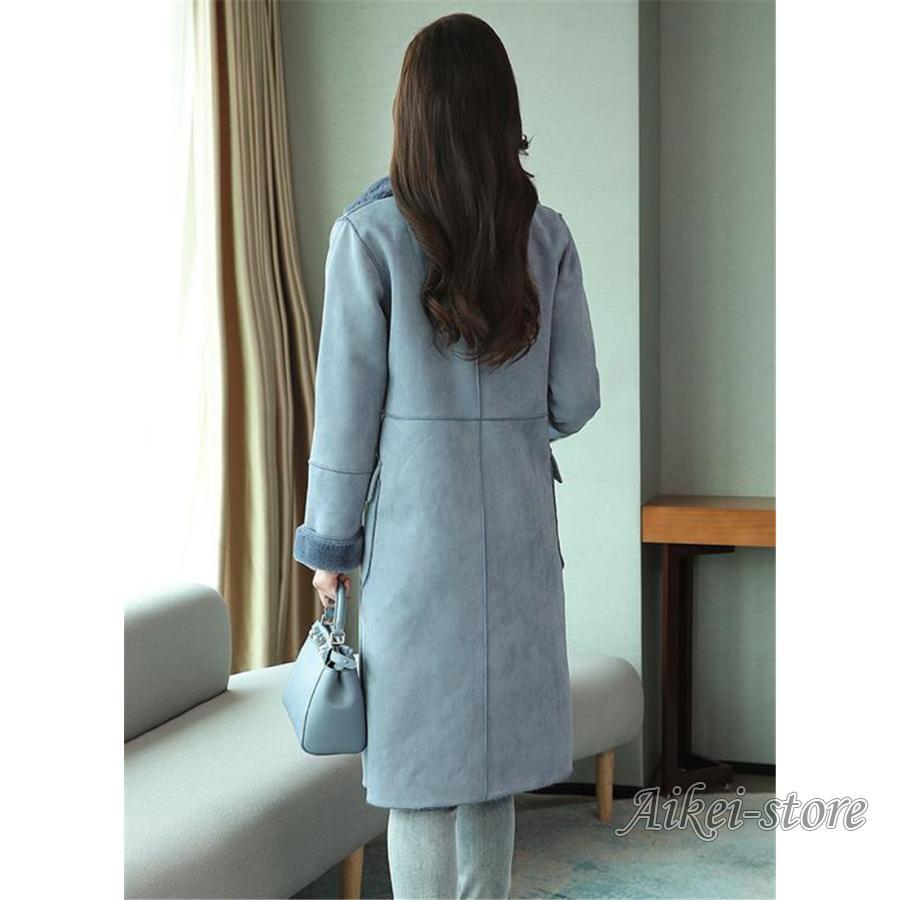 フリースジャケット レディース 裏ボア ブルゾン アウター ロングコート 折り襟 もこもこ ゆったり 暖か 防寒 冬 通勤 おしゃ フリースジャケット レディース 裏ボア ブルゾン アウター ロング