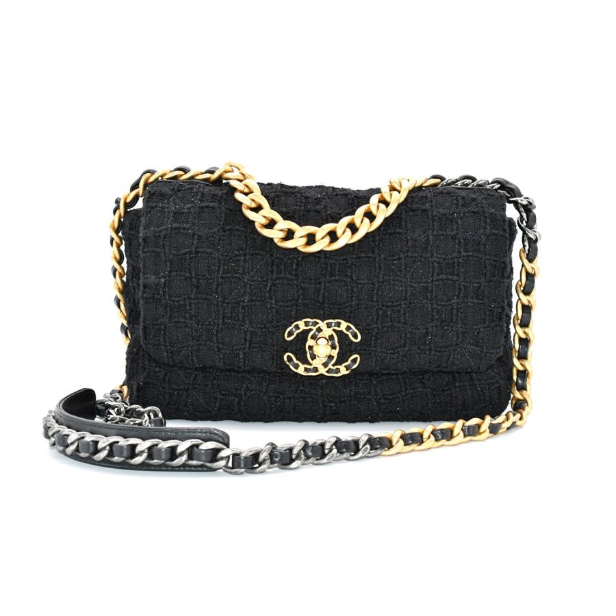 CHANEL 19 美品 シャネル ナインティーン ココマーク ラージ フラップ 