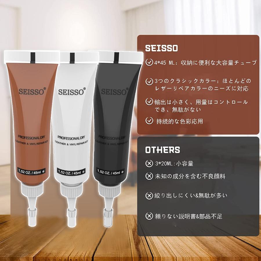 [28-1日限定10倍P付] 皮革用 キズ補修クリームキット 4色セット 液体式 色調合可能 SEISSO 補修クリーム レザーマニキュア 保革 補色 カラーレザー 補修セット |  | 02