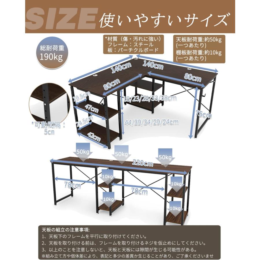木製L字型パソコンデスク 140cm 楽天市場】＼展示動画あり／L字デスク デスク 幅140cm デスク