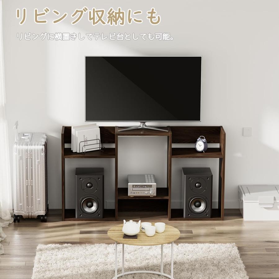 オープンシェルフ 間仕切り 木製シェルフ 木目 3段 縦設置 横 オープンシェルフ 間仕切り 木製シェルフ 木目 3段 縦設置 横