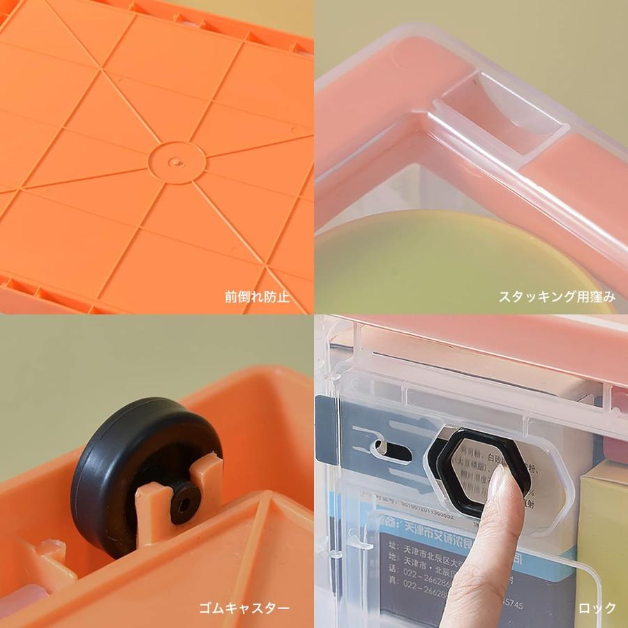 収納ボックス 蓋付き ふた付 1点 折りたたみ 在庫一掃セール 衣類収納 ボックス 衣装ケース 収納ケース オリコン フタ付 透明 約44L 幅50 奥行35.5 高25 |  | 07