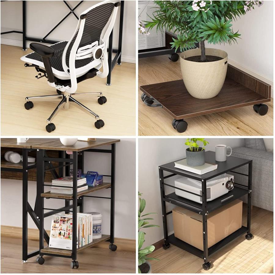 椅子脚 キャスター ネジ式 4個セット ストッパーなし2個 ストッパー付2