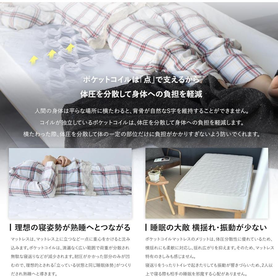 マットレス ダブル 硬め 幅140cm 長さ195cm へたりにくい 頑丈