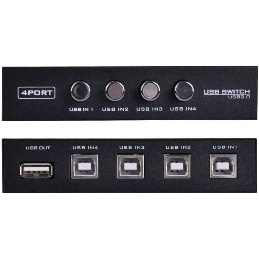 19-21日爆買WEEK限定10倍P付] USB切替器 USB2.0切替器 4入力1出力 数量