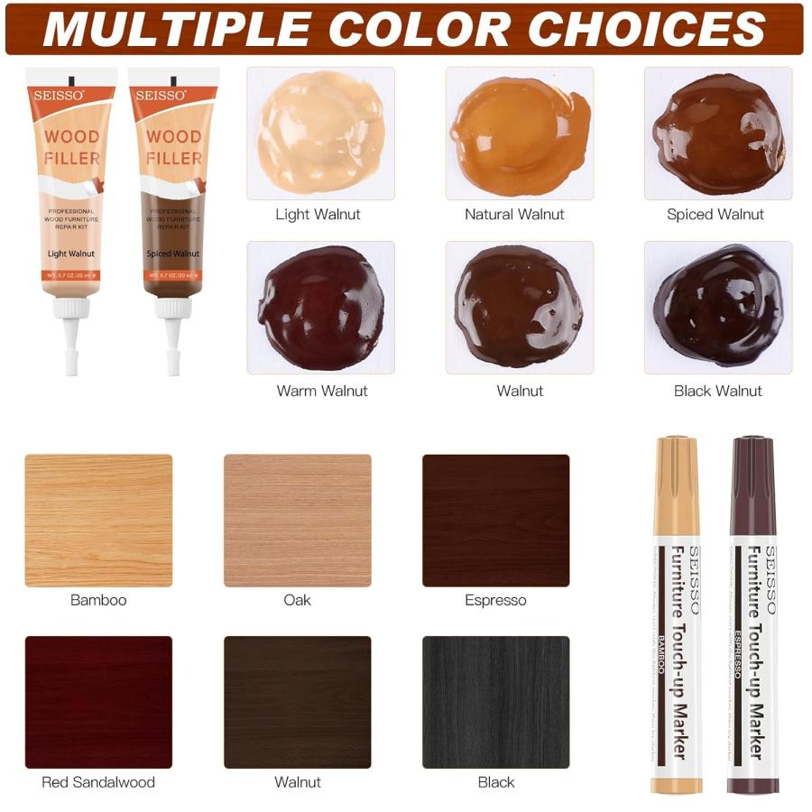 キズ補修 予約受付 キズ補修クリームキット 6色 13点セット オークシリーズ木製床修理 DEWEL フローリング用 ドア用 木製家具 補修材セット 簡単補修工事 擦れ傷 |  | 01