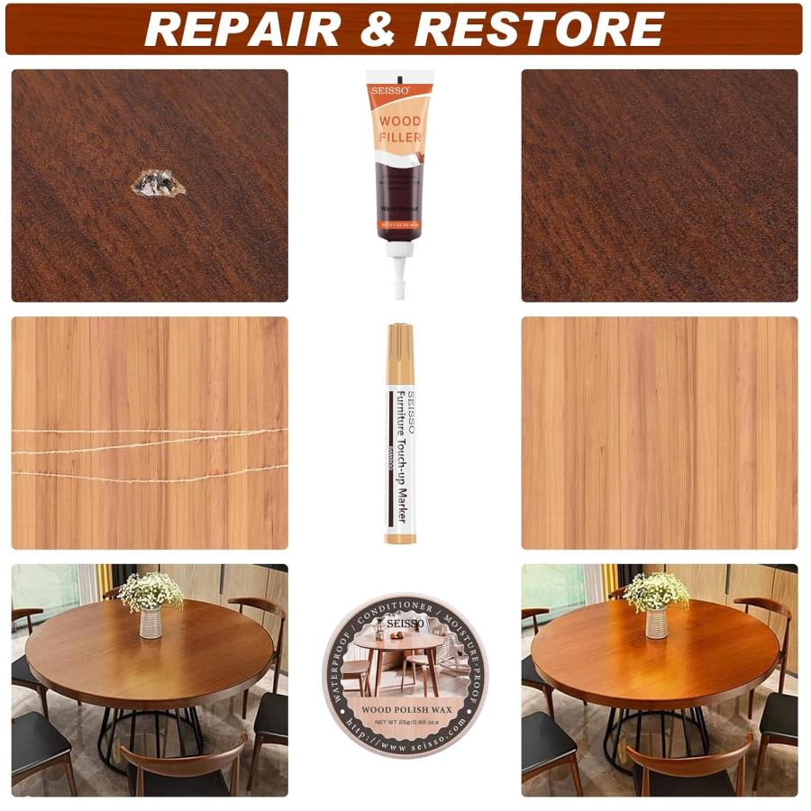 キズ補修 予約受付 キズ補修クリームキット 6色 13点セット オークシリーズ木製床修理 DEWEL フローリング用 ドア用 木製家具 補修材セット 簡単補修工事 擦れ傷 |  | 05