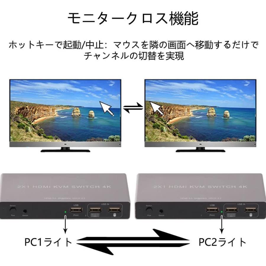 25-26日限定10倍P付] KVM切替器 2入力1出力 HDMIモニター ES-Tune