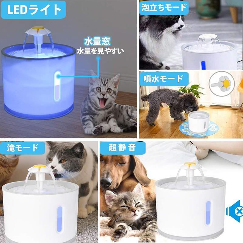 4-5日限定9倍P付] 自動給水器 水飲み器 2.4L 猫 水量見える 数量限定