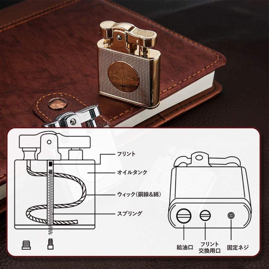 オイルライター レトロ クラシック設計 DEWEL 復古 小型 灯油ライター