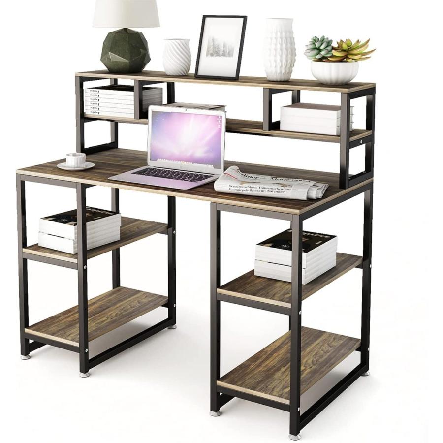 27-1日限定10倍P付] パソコンデスク 収納つきデスク 幅120 DEWEL