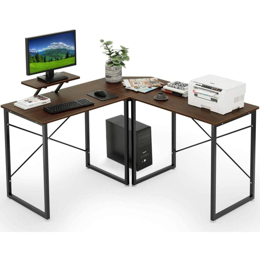 【特価セール】DEWEL デスク 机 コーナーデスク PCデスク 幅72*奥行7 Amazonセール】コーナースペースを活用できるL字型デスクがお買い得