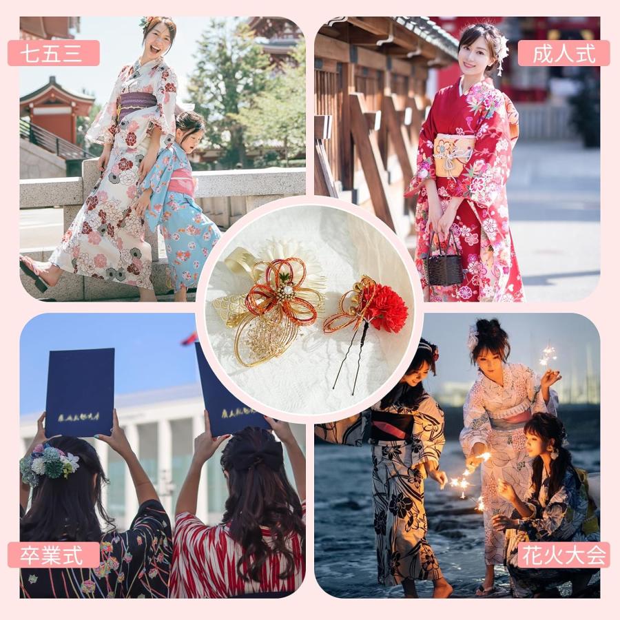 髪飾り 成人式 3色選択可 ヘアアクセサリー 造花飾り BIUTEE バド