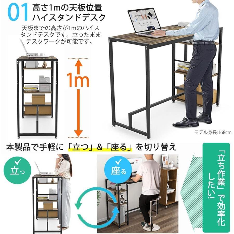 21-22日限定10倍P付] スタンディングデスク 幅120 高さ100/75 新品入荷 