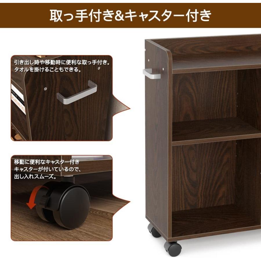 押入れ収納 キャスターラック 幅75 CD DVD ラック 押し入れ収納ケース