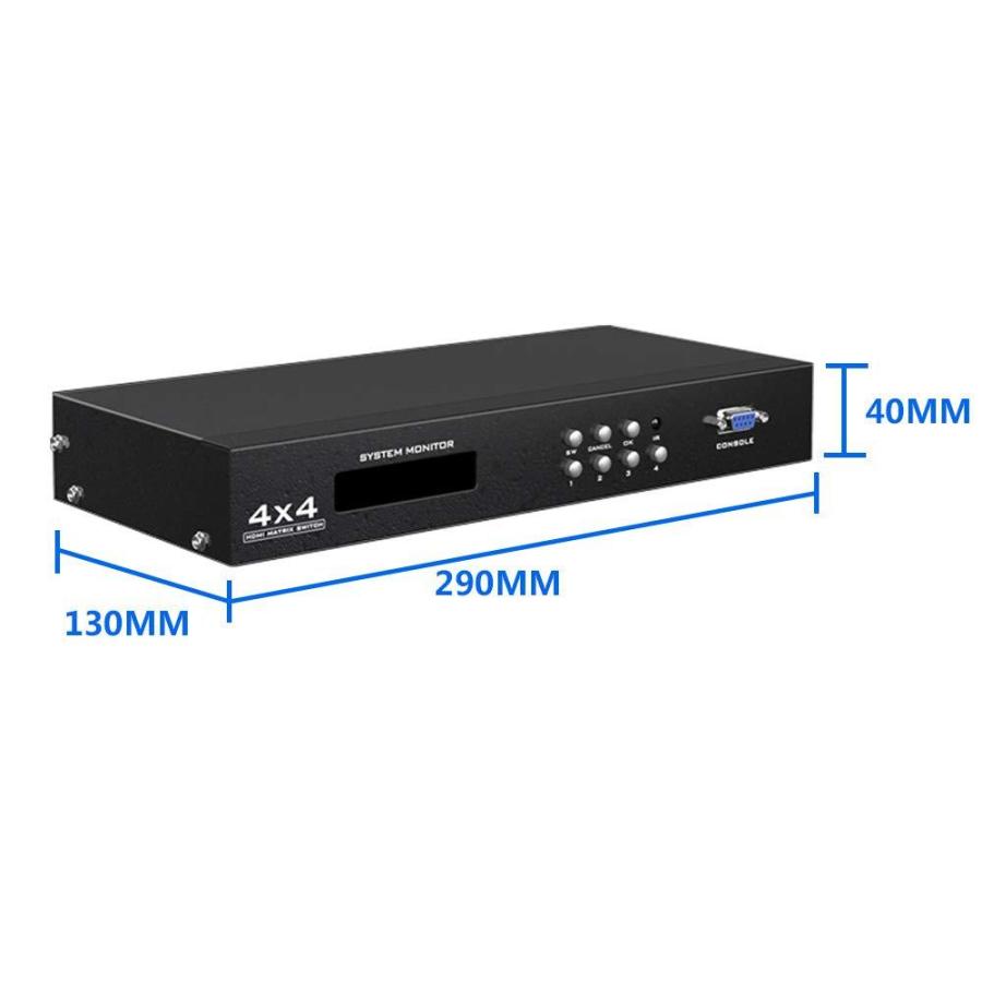 HDMIマトリックス切替器 4入力4出力 ES-Tune 3D 4k*2k RS232制御