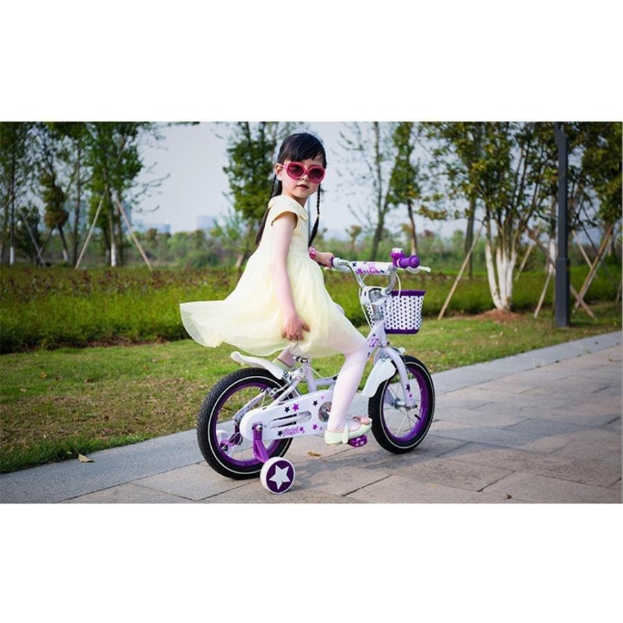 カゴ付き子供自転車 18インチ 学齢児童適用 Cyfie クリスマス プレゼント 補助輪付き お姫様気分 イギリス風 おしゃれ 組み立て式の画像