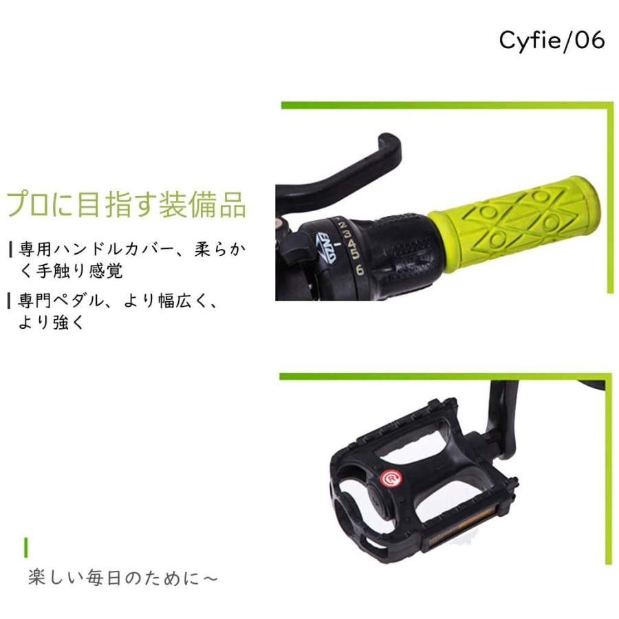 自転車 20インチ 子供自転車 Cyfie フェニース 6段変速 スタンド型 泥よけ付 組み立て式 ジュニアマウンテンバイク スポーティサドル 特別提供品 